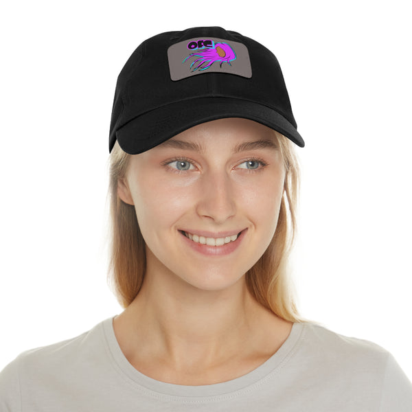 On Fleek Clothing 'WindyHair' Logo Dad Hat with Leather Patch