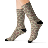 Alota Note$ Garmentry Dollar Sign Icon Pattern Sublimation Socks - Dont Get Mad Get Rich Colorway3