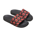 Alota Note$ Garmentry ‘>$’ Icon Pattern Men's Slide Sandals - DGMGR Black