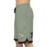 Alota Note$ Garmentry Basketball Rib Shorts (AOP) - DGMGR mint