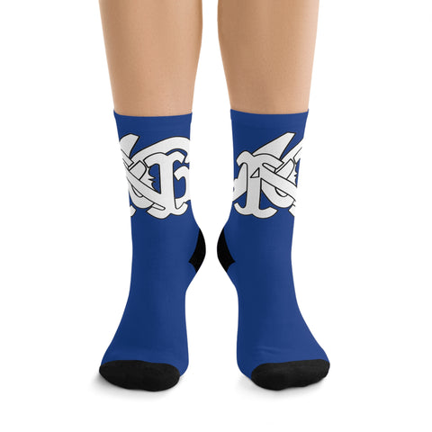 Alota Note$ Garmentry Monogram DTG Socks-Royal Blue