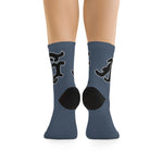 Alota Note$ Garmentry Monogram(Blk) DTG Socks-Bluegray