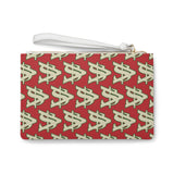 Alota Note$ Garmentry ‘>$’ Icon Pattern Clutch Bag - DGMGR Red