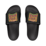 Gotham City Legends Men's PU Slide Sandals-Black/Tomato/Pine/Goldenrod Lime