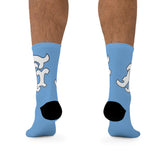 Alota Note$ Garmentry Monogram DTG Socks-Sky Blue