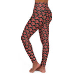 Alota Note$ Garmentry ‘>$’ Icon Pattern High Waisted Yoga Leggings (AOP) - DGMGR Black