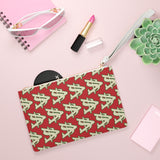 Alota Note$ Garmentry ‘>$’ Icon Pattern Clutch Bag - DGMGR Red