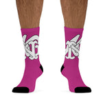 Alota Note$ Garmentry Monogram DTG Socks-Fushia