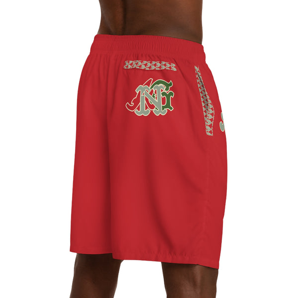 Alota Note$ Garmentry Men's Jogger Shorts (AOP) - DGMGR Red