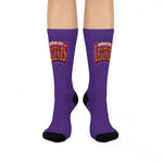 Gotham City Legends Cushioned Crew Socks - Purple/Orange/Purple