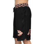 Alota Note$ Garmentry Basketball Rib Shorts (AOP) - DGMGR Black