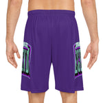 Gotham City Legends Basketball Shorts (AOP)-Purple/Teal/Purple