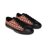 Alota Note$ Garmentry ‘>$’ Icon Pattern Women's Low Top Sneakers - DGMGR Red