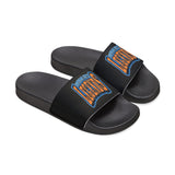 Gotham City Legends Men's PU Slide Sandals-Black/Orange/Royal