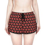 Alota Note$ Garmentry >$ Icon Pattern Women's Relaxed Boy Shorts (AOP) - DGMGR Black