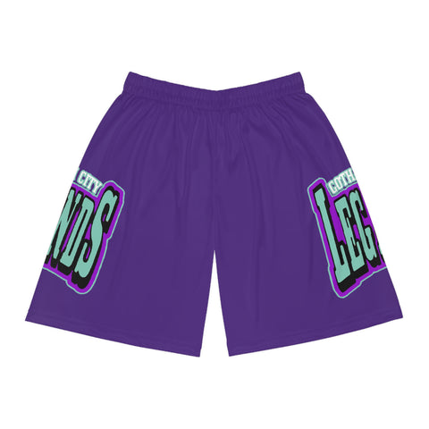 Gotham City Legends Basketball Shorts (AOP)-Purple/Teal/Purple