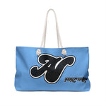 Alota Note$ Garmentry Lettermark Weekender Bag-Sky Blue