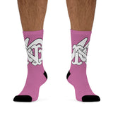 Alota Note$ Garmentry Monogram DTG Socks-Pink