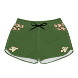 Alota Note$ Garmentry Women's Casual Boy Shorts - (AOP) - DGMGR Forest