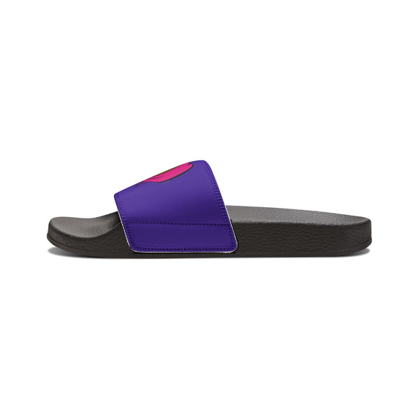 On Fleek Cosmetics Women's PU Slide Sandals-purple/hot pink