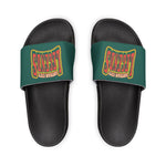 Gotham City Legends Men's PU Slide Sandals-Pine/Tomato/Goldenrod Lime/Black