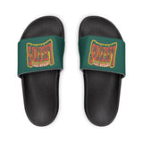 Gotham City Legends Men's PU Slide Sandals-Pine/Tomato/Goldenrod Lime/Black