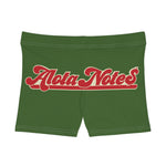 Alota Note$ Garmentry Women's Boy Shorts (AOP) - DGMGR Forest