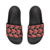 Alota Note$ Garmentry ‘>$’ Icon Pattern Men's Slide Sandals - DGMGR Black