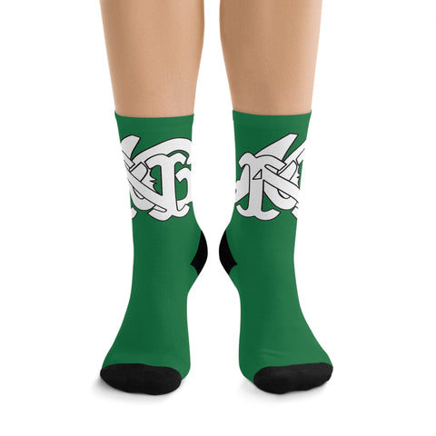 Alota Note$ Garmentry Monogram DTG Socks-Green