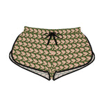 Alota Note$ Garmentry >$ Icon Pattern Women's Relaxed Boy Shorts (AOP) - DGMGR Forest Green