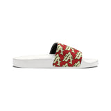 Alota Note$ Garmentry ‘>$’ Icon Pattern Men's Slide Sandals - DGMGR Red