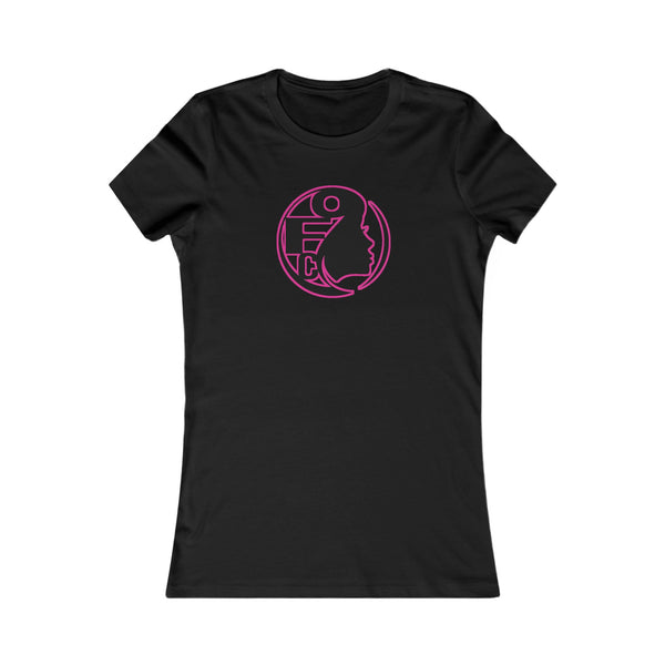 On Fleek Cosmetics Women's Favorite Tee - hot pink logo