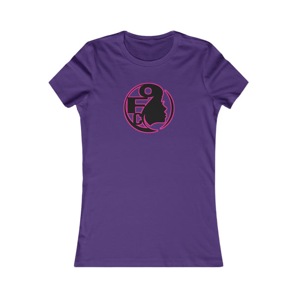 On Fleek Cosmetics Women's Favorite Tee - hot pink logo