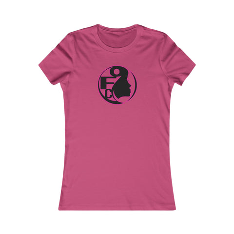 On Fleek Cosmetics Women's Favorite Tee - hot pink logo