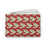 Alota Note$ Garmentry ‘>$’ Icon Pattern Clutch Bag - DGMGR Red