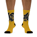 Alota Note$ Garmentry Monogram(Blk) DTG Socks-Pineapple