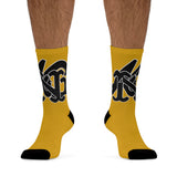 Alota Note$ Garmentry Monogram(Blk) DTG Socks-Pineapple