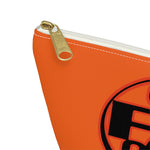 On Fleek Cosmetics Accessory Pouch w T-bottom - Orange/Orange