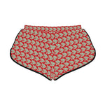 Alota Note$ Garmentry >$ Icon Pattern Women's Relaxed Boy Shorts (AOP) - DGMGR Red