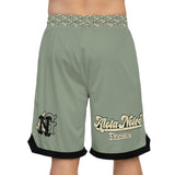 Alota Note$ Garmentry Basketball Rib Shorts (AOP) - DGMGR mint