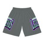 Gotham City Legends Basketball Shorts (AOP)-Charcoal/Teal/Purple