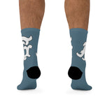 Alota Note$ Garmentry Monogram DTG Socks-Deep Teal