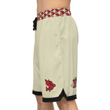 Alota Note$ Garmentry Basketball Rib Shorts (AOP) - DGMGR Tan