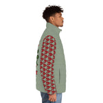 Puffer Jacket - Alota Note$ Icon Pattern Sleeve Men's Jacket - DGMGR Seamoss