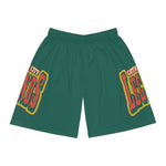 Gotham City Legends Basketball Shorts (AOP)-Pine/Tomato/Goldenrod Lime