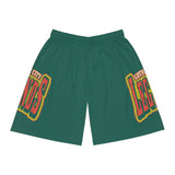 Gotham City Legends Basketball Shorts (AOP)-Pine/Tomato/Goldenrod Lime