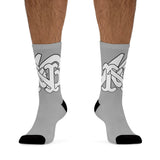 Alota Note$ Garmentry Monogram DTG Socks-Silver