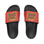 Gotham City Legends Men's PU Slide Sandals-Tomato/Pine/Goldenrod Lime/Black