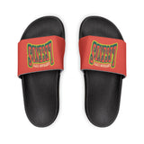 Gotham City Legends Men's PU Slide Sandals-Tomato/Pine/Goldenrod Lime/Black