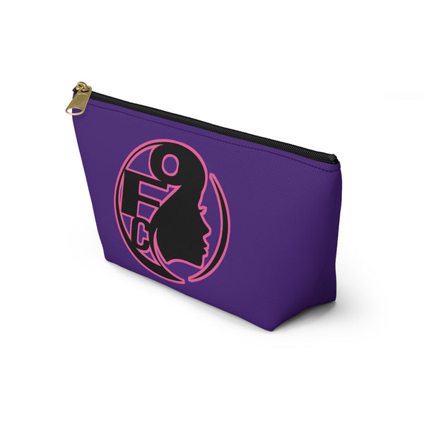 On Fleek Cosmetics Accessory Pouch w T-bottom - Purple/Pink